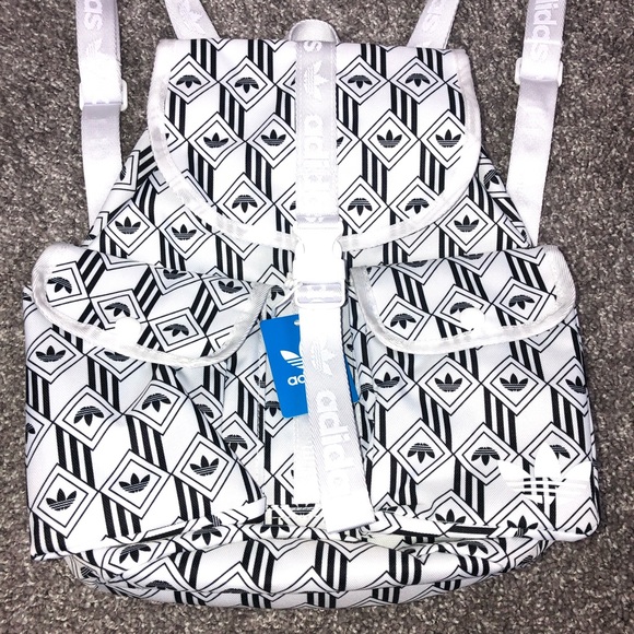 Adidas Women's Originals Utility Mini Backpack Girls Monogram Bags White LP6173 - Picture 9 of 15